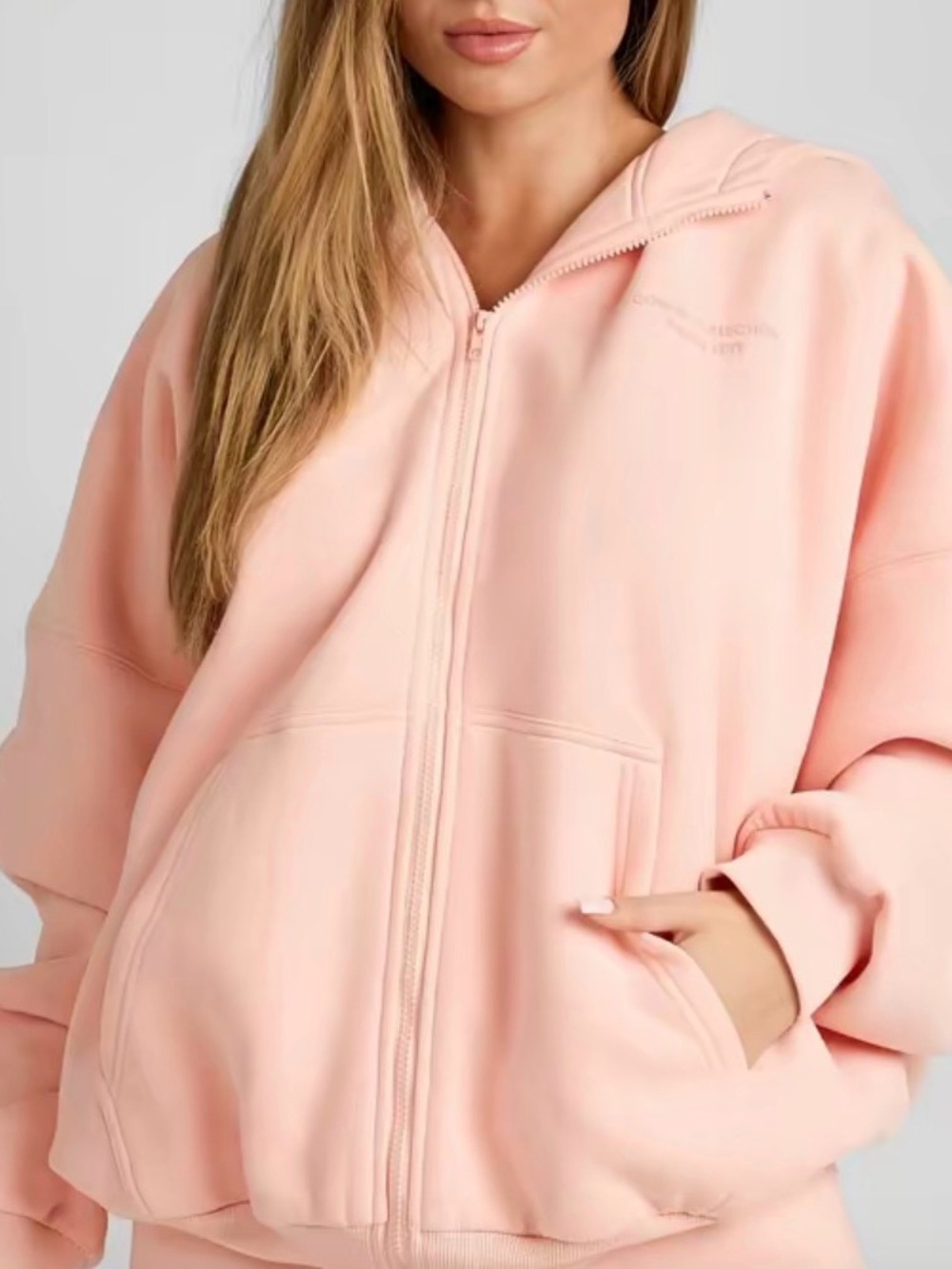 Comfrt Pastel Zip Up Hoodie PEACH (RARE)